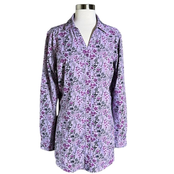 DULUTH TRADING CO Garden Print Tunic Size Medium - Picture 2 of 15